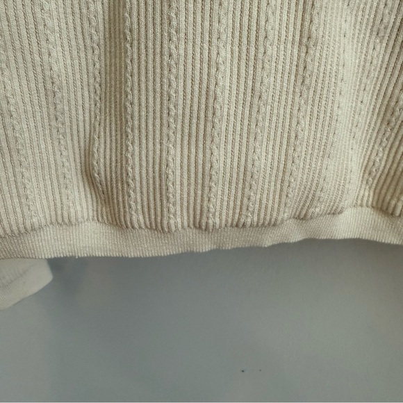 Express Cream Turtleneck Sweater with Gold Accent Buttons, Size M - Picture 6 of 10